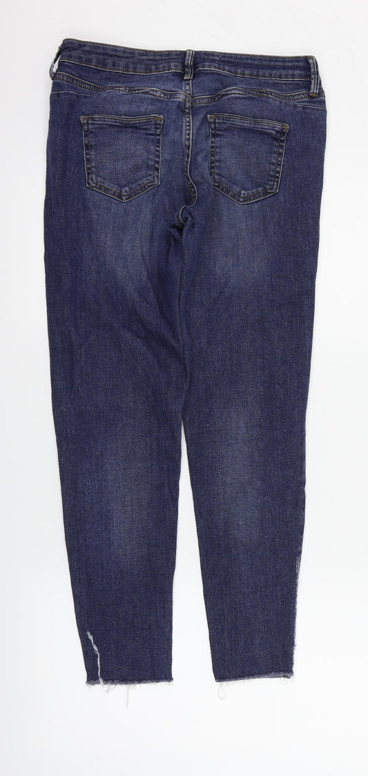 deniem & co Womens Blue Straight Jeans Size 10 L25 in