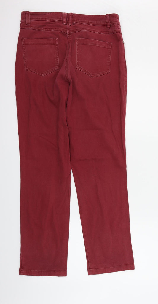 Debenhams Womens Purple Straight Jeans Size 12 L28 in