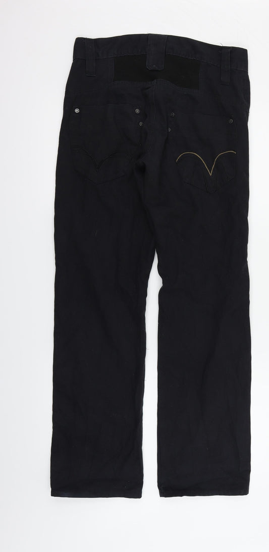 welshaupl Womens Black Trousers Size 30 in L29 in