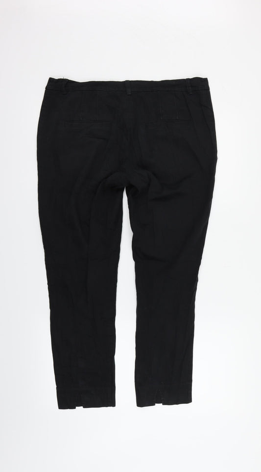 H&M Womens Black Trousers Size 12 L26 in