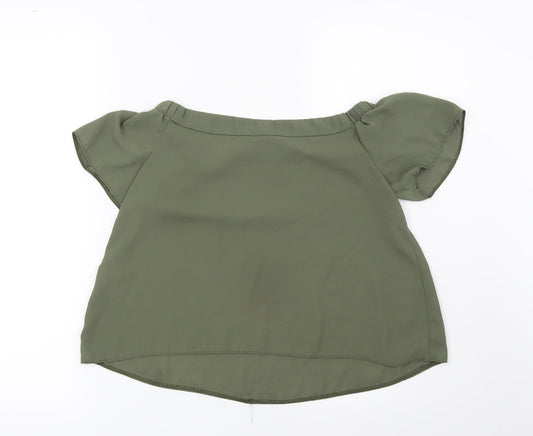 New Look Girls Green Basic Blouse Size 12 Years