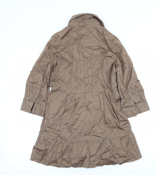 k.a.t Womens Brown Basic Button-Up Size S