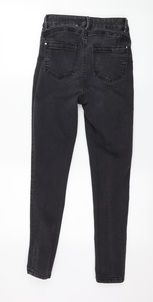 Nutmeg Womens Grey Denim Skinny Jeans Size 8 L26 in