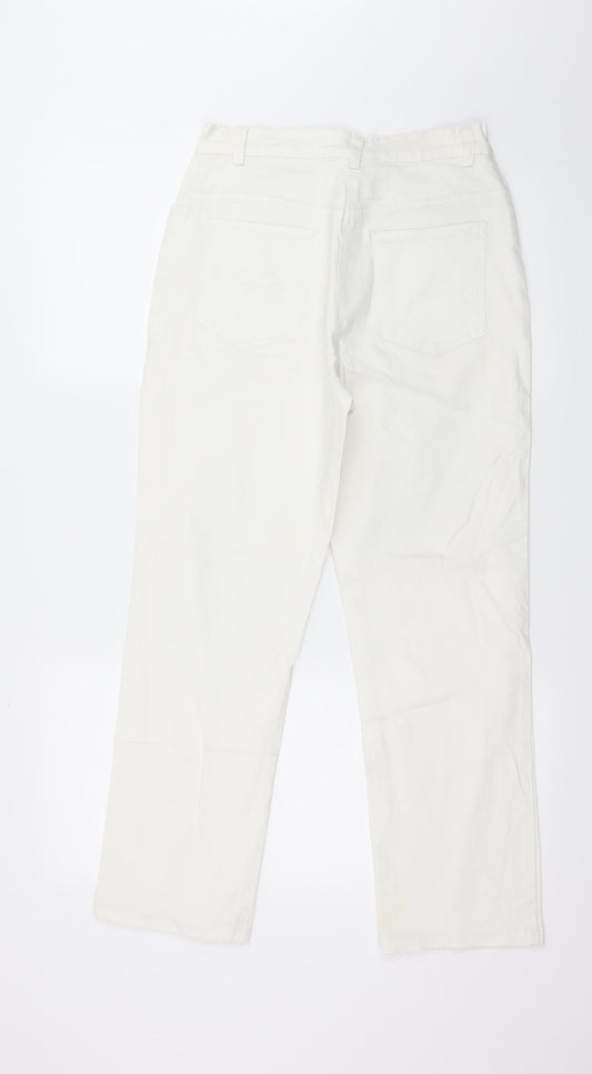 C&A Womens White Denim Straight Jeans Size 28 in L27 in