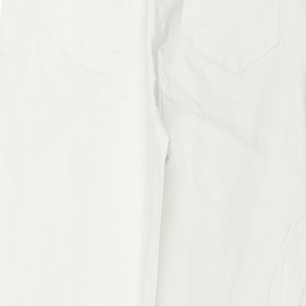 C&A Womens White Denim Straight Jeans Size 28 in L27 in