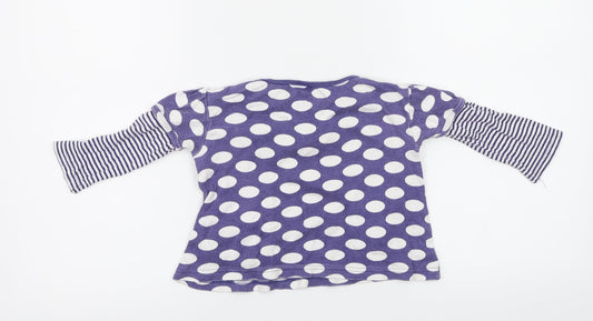 Eddie & Ella Girls Purple Polka Dot Basic T-Shirt Size 18-24 Months
