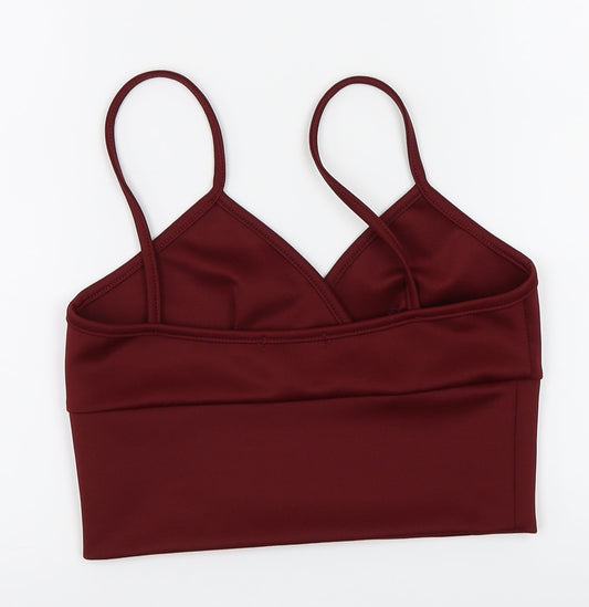 Boohoo Womens Red Basic T-Shirt Size 10