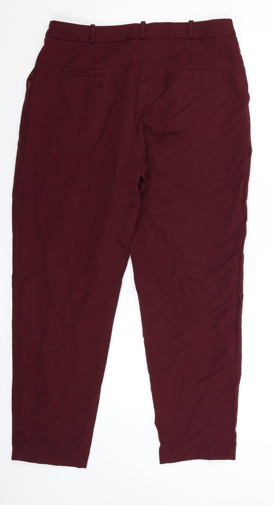 Oasis Womens Brown Trousers Size 14 L27 in
