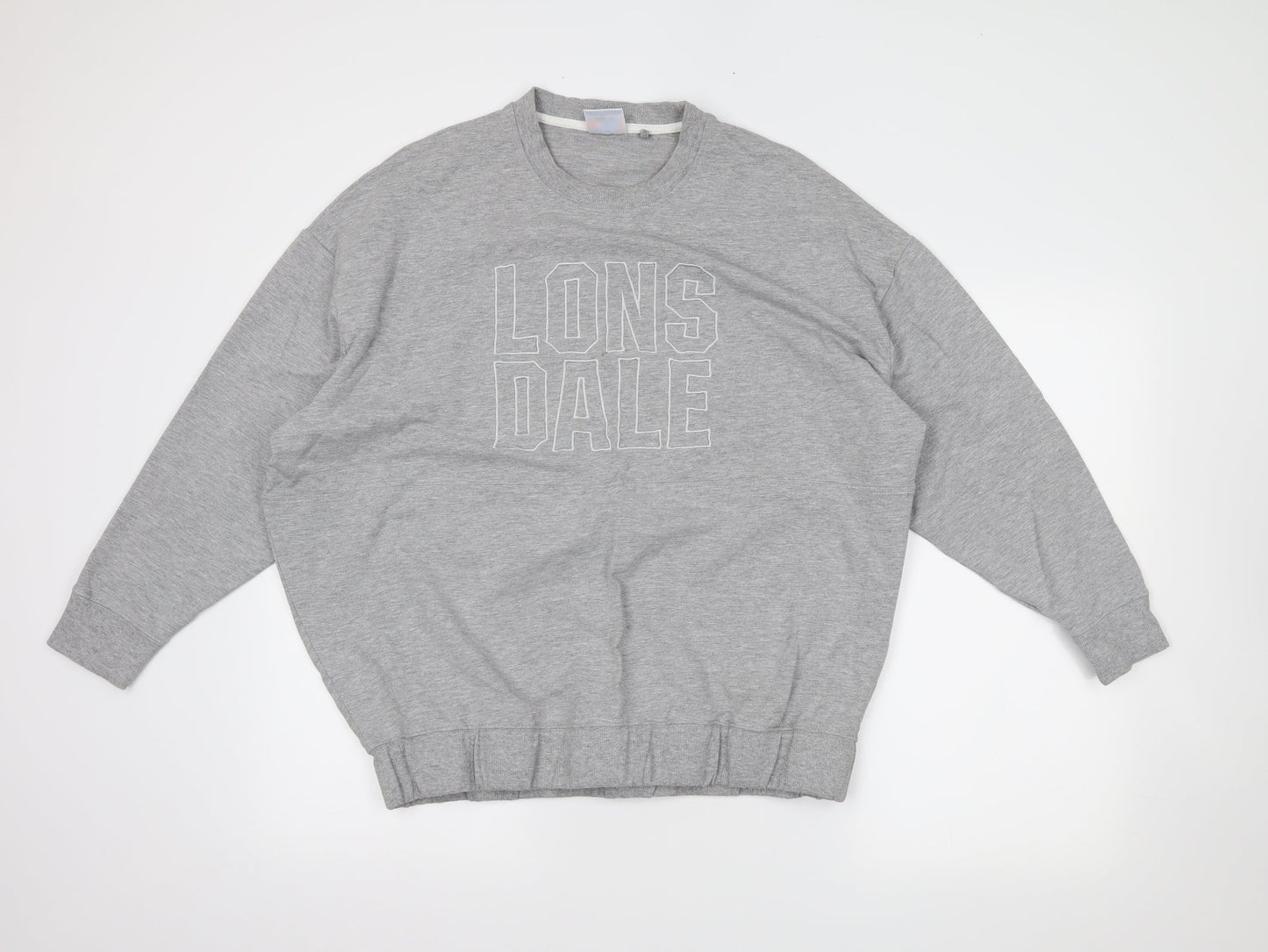 Lonsdale Womens Grey Pullover Sweatshirt Size 16