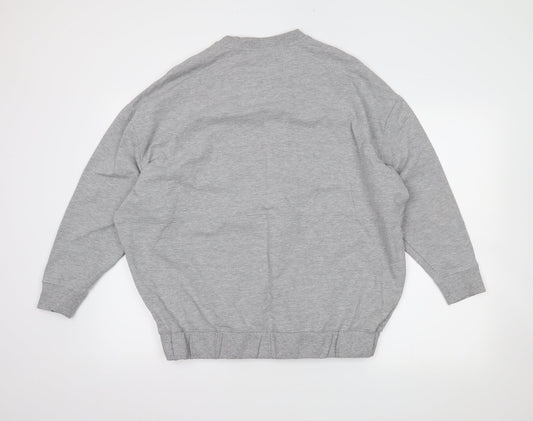Womens UK 16 Regular Lonsdale Grey Pullover Sweatshirt