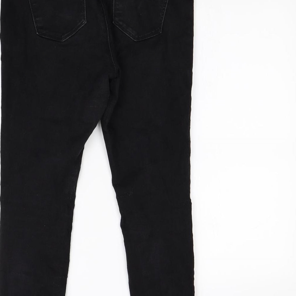 Preworn Womens Black Cropped Trousers Size 32 in L24 in
