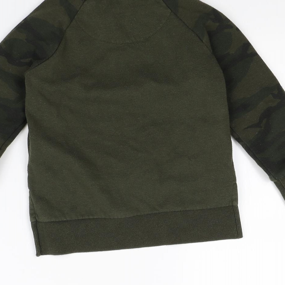 Primark Boys Green Camouflage Pullover Jumper Size 3 Years
