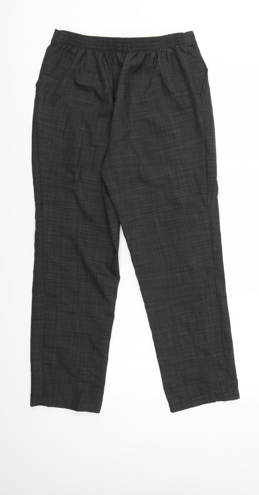 M&S Womens Grey Trousers Size 10 L26 in - Elastic Waist