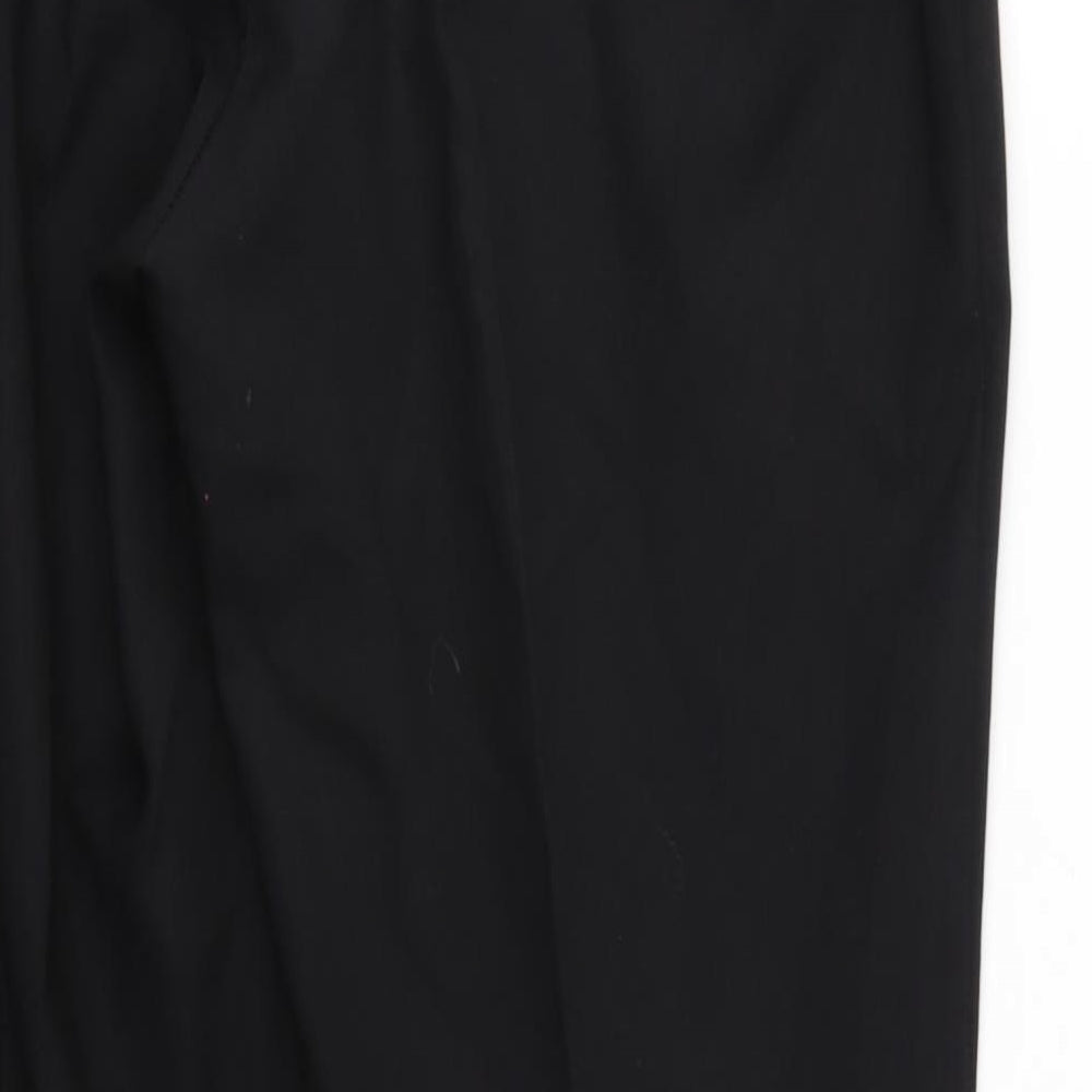 Preworn Womens Black Trousers Size 16 L27 in