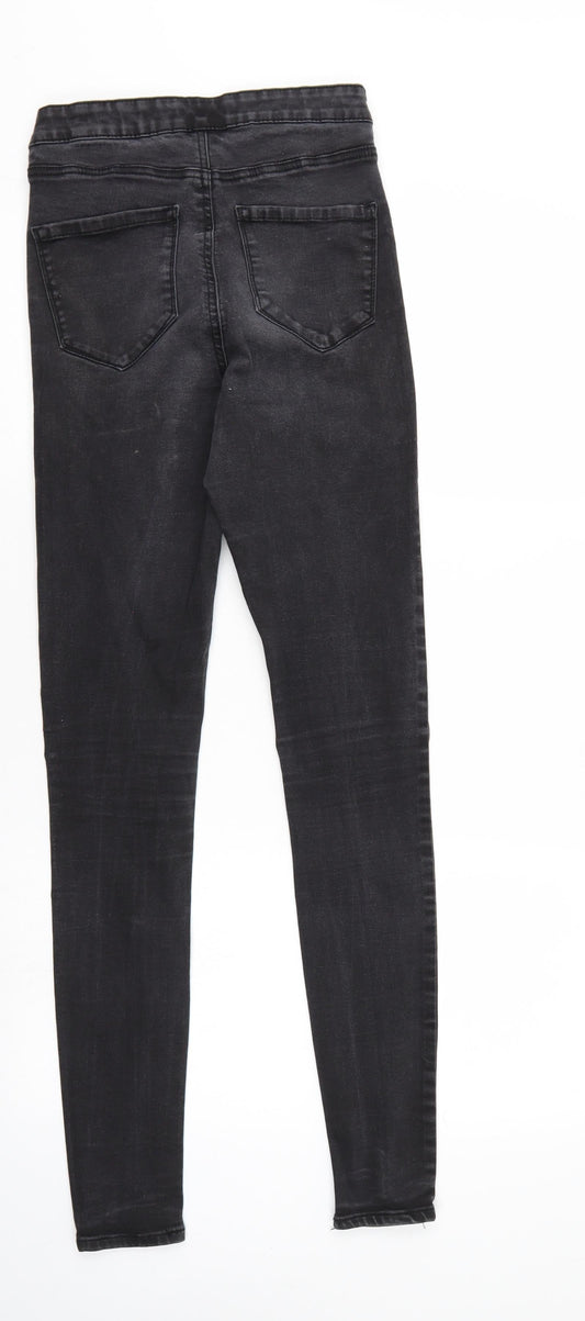 Denim & Co. Womens Black Denim Skinny Jeans Size 10 L28 in - Elastic Waist
