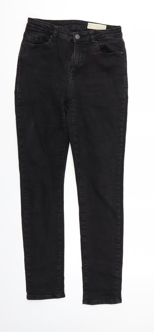 Spirit Mens Black Skinny Jeans Size 27 L32 in