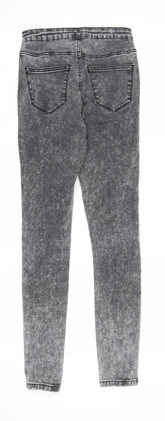New Look Womens Grey Denim Jegging Jeans Size 8 L28 in