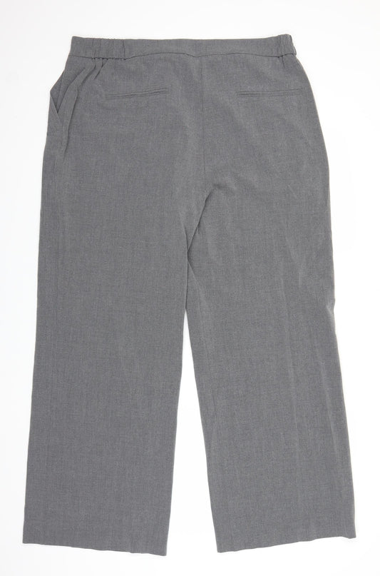 Capsule Womens Grey Trousers Size 18 L28 in