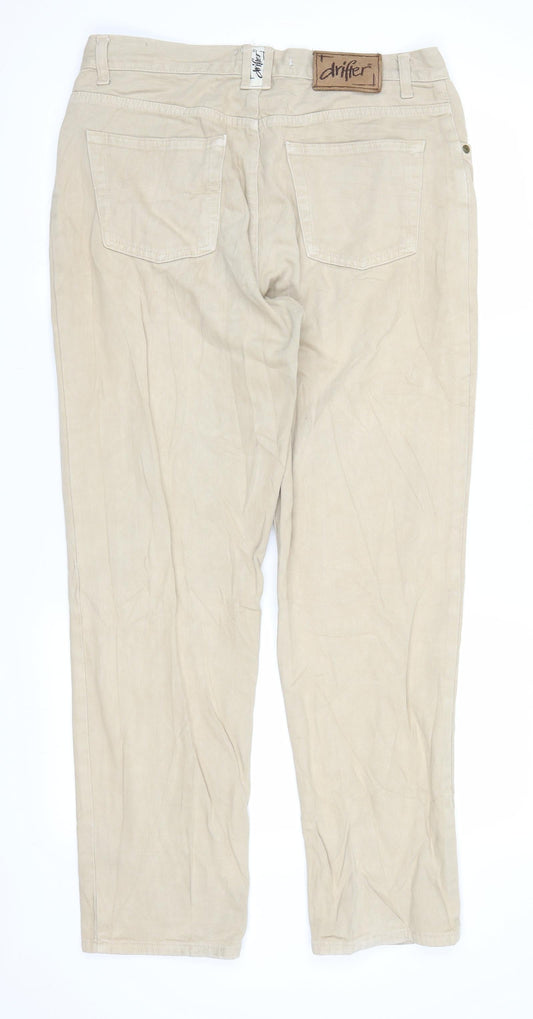 Drifter Womens Beige Denim Straight Jeans Size 33 in L27.5 in