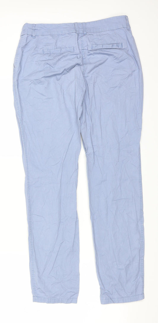 Zero Womens Blue Chino Trousers Size 34 in L29 in