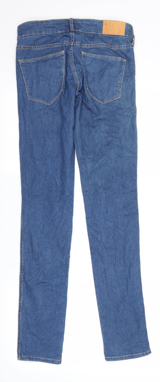 H&M Womens Blue Denim Skinny Jeans Size 26 L31 in