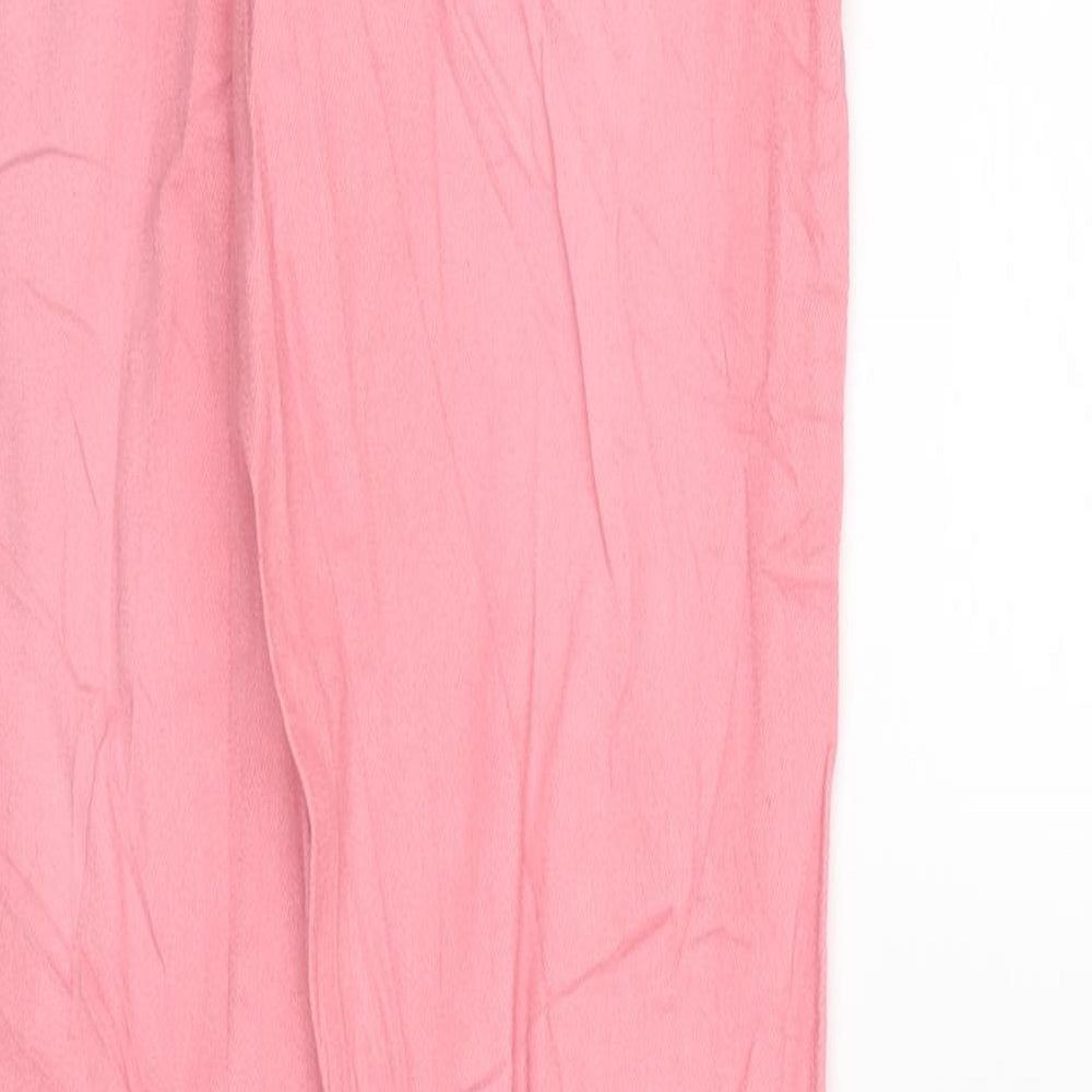 Pocopiano Girls Pink Denim Straight Jeans Size 12-13 Years