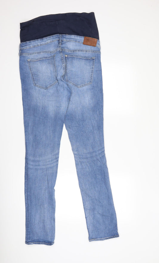 H&M Womens Blue Denim Skinny Jeans Size 34 in L31 in - Over the bump