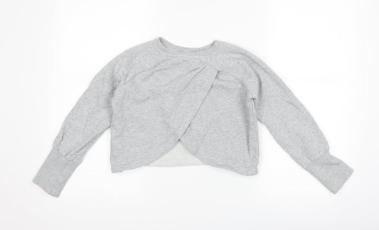 NEXT Girls Grey Pullover Sweatshirt Size 8 Years - love