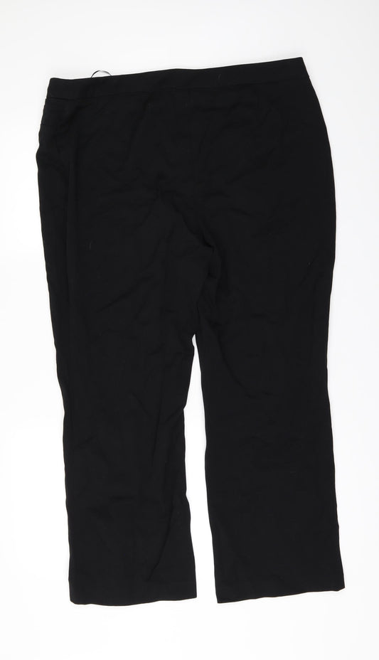 Marks and Spencer Womens Black Trousers Size 18 L28 in