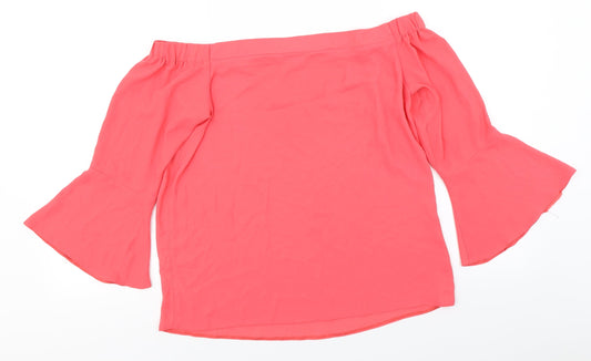 Dorothy Perkins Womens Pink Basic Blouse Size 10