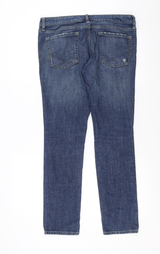 Gap Womens Black Denim Straight Jeans Size 8 L30 in
