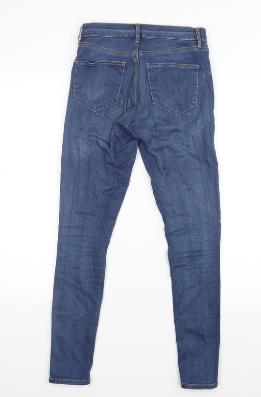 Topshop Womens Blue Denim Straight Jeans Size 26 in L27 in