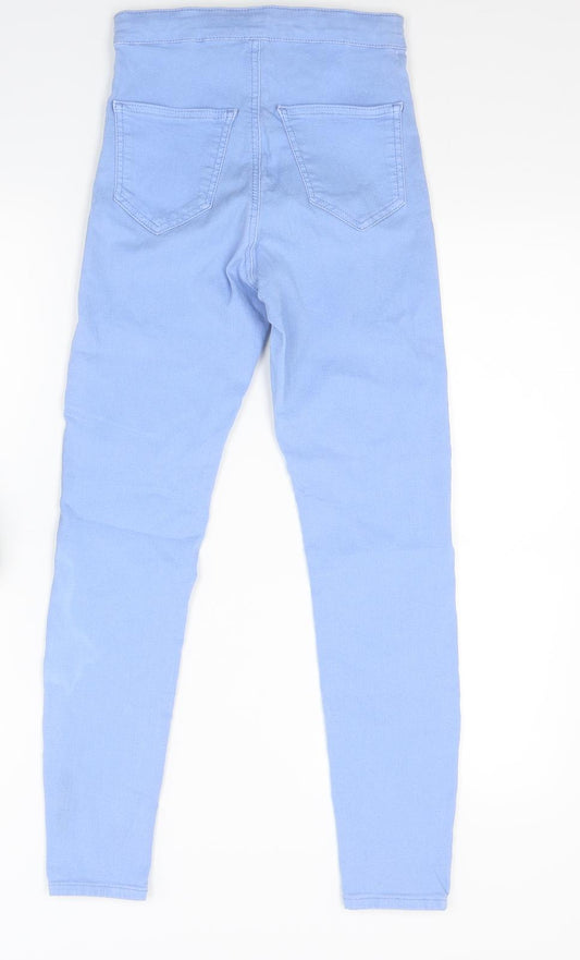 Topshop Womens Blue Denim Skinny Jeans Size 8 L20 in