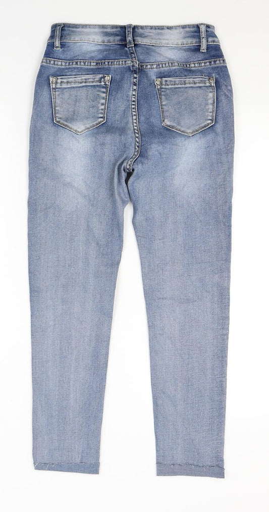 Black denim Womens Blue Denim Skinny Jeans Size 8 L23 in