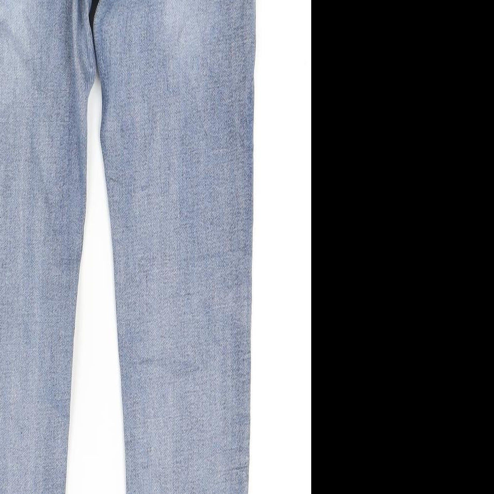 Black denim Womens Blue Denim Skinny Jeans Size 8 L23 in
