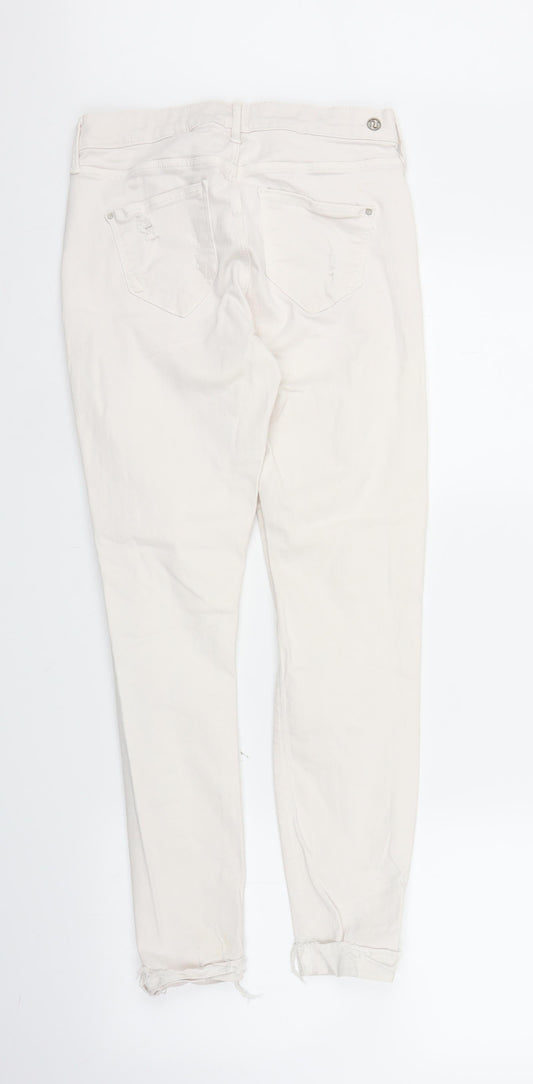 River Island Girls White Denim Skinny Jeans Size 10 Years