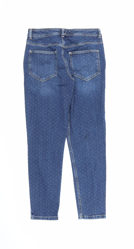 FC Womens Blue Denim Skinny Jeans Size 10 L25 in - Spotted