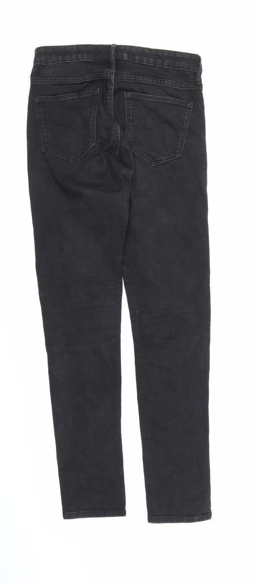 Preworn Womens Black Denim Skinny Jeans Size S L27 in