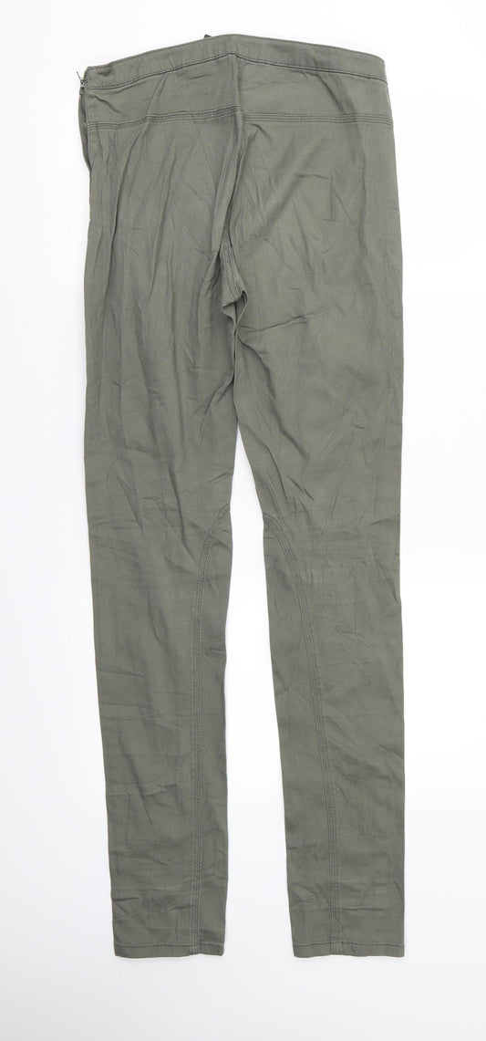 H&M Womens Green Trousers Size 8 L30 in