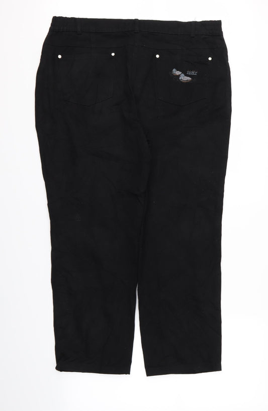 celia K Womens Black Trousers Size 24 L26 in