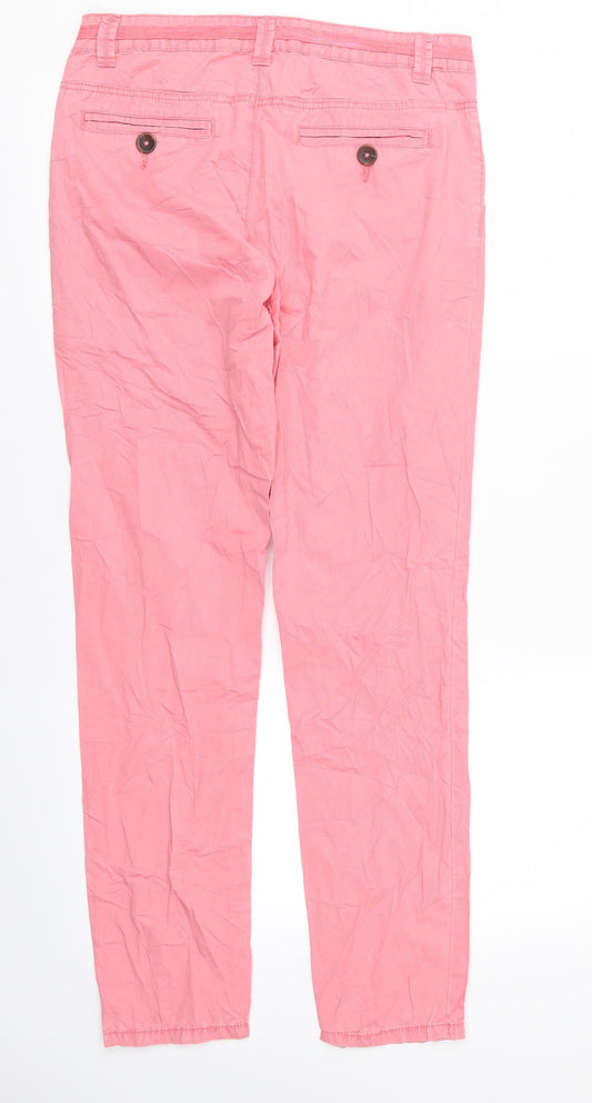 ldc by espirit Womens Pink Chino Trousers Size 4 L29 in