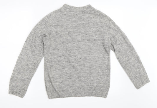 H&M Girls Grey Pullover Jumper Size 9-10 Years