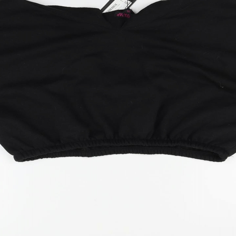 Misspap Womens Black Pullover Jumper Size M