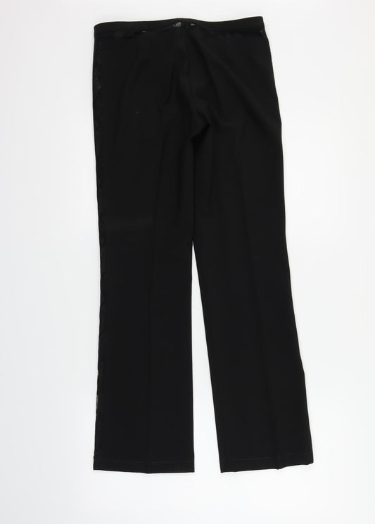 Peter Werth Womens Black Trousers Size 8 L27 in