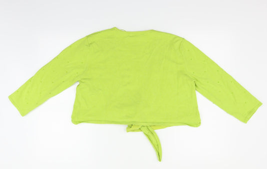 M&Co Womens Green Cardigan Jumper Size XL