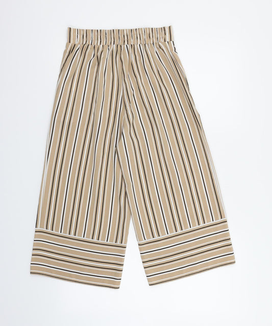 New Look Girls Beige Striped Jegging Trousers Size 13 Years