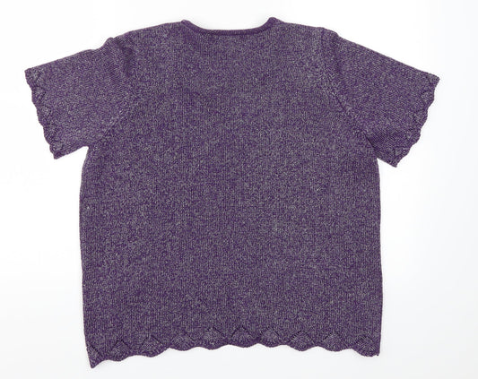 Bonmarché Womens Purple Pullover Jumper Size M