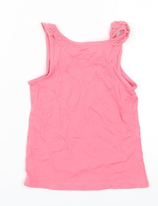 Nutmeg Girls Pink Basic Tank Size 2-3 Years