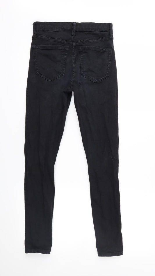 Topshop Womens Black Denim Skinny Jeans Size 26 in L32 in