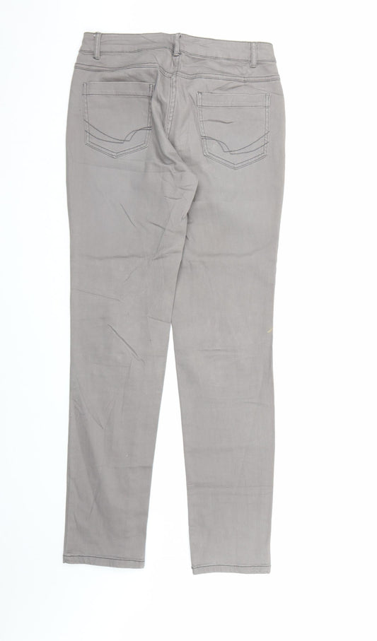 Gina Benotti Womens Grey Denim Straight Jeans Size 10 L30 in